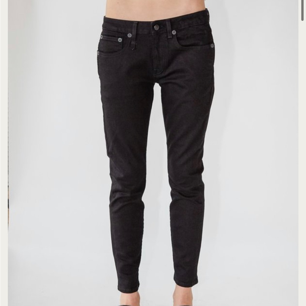 R13 Double Pocket Boy Skinny in Rinsed Black Sz 29